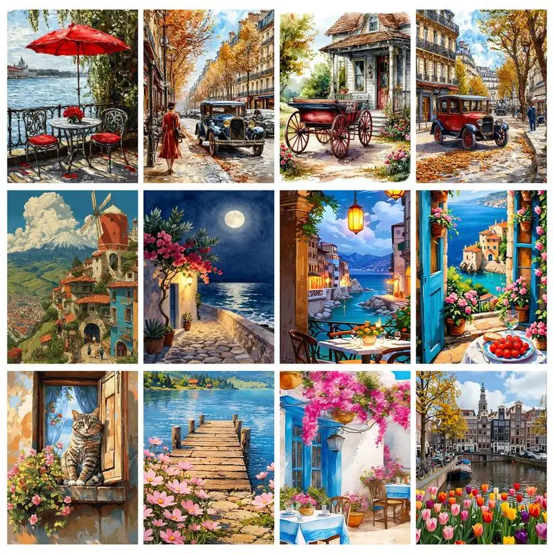 GATYZTORY Painting By Number Town Drawing On Canvas HandPainted Art Gift DIY Pictures By Number Landscape Kits Home Decor
GATYZTORY Painting By Number Town Drawing On Canvas HandPainted Art Gift DIY Pictures By Number Landscape Kits Home Decor
