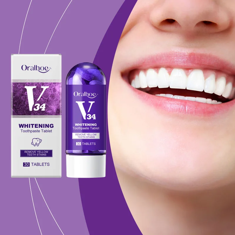Whitening Toothpaste Tablets - Clean Yellow Teeth Tartar Freshen Breath Portable Oral Care Tablets for Smile Confidence
Whitening Toothpaste Tablets - Clean Yellow Teeth Tartar Freshen Breath Portable Oral Care Tablets for Smile Confidence