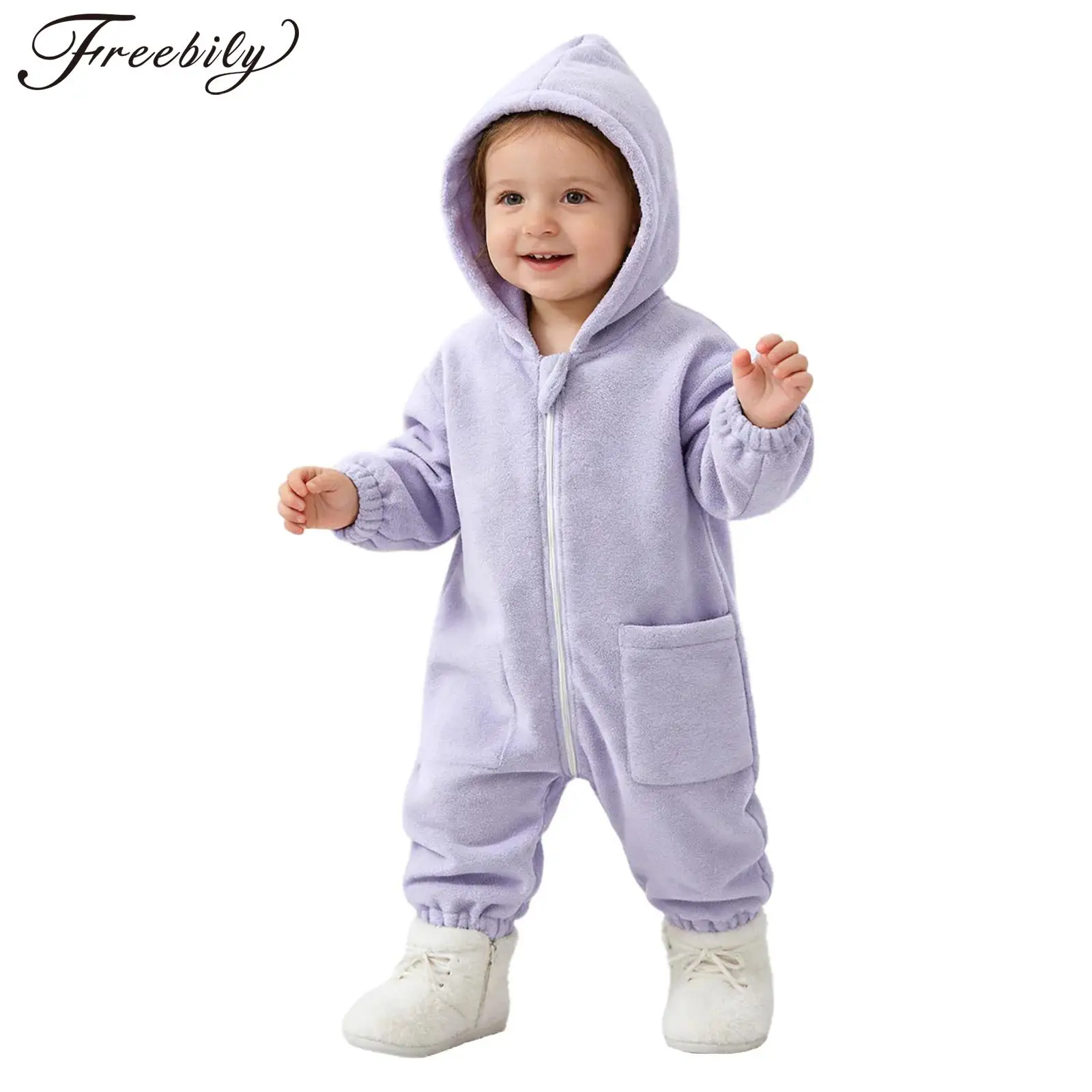 Зимний теплый флисовый комбинезон с капюшоном для малышей (мальчиков и девочек), повседневный, с длинным рукавом, на молнии, с карманами, для новорожденных, детский зимний костюм
Зимний теплый флисовый комбинезон с капюшоном для малышей (мальчиков и девочек), повседневный, с длинным рукавом, на молнии, с карманами, для новорожденных, детский зимний костюм