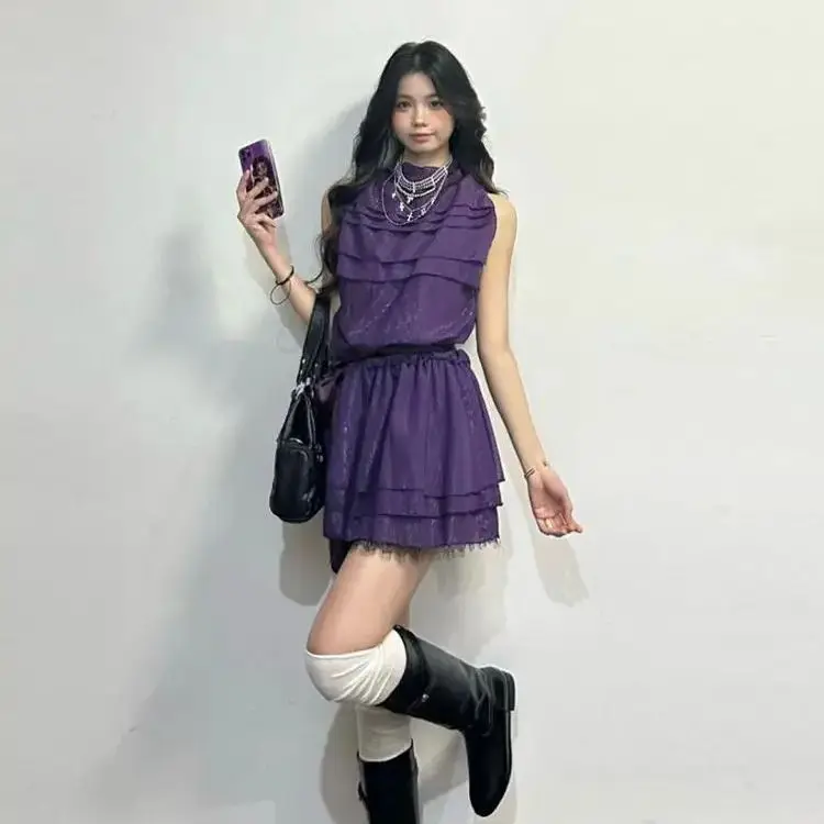 Japanese Two-Piece Halter Neck Sleeveless Top Short Skirt Women Spring Summer New Niche Design Set
Japanese Two-Piece Halter Neck Sleeveless Top Short Skirt Women Spring Summer New Niche Design Set