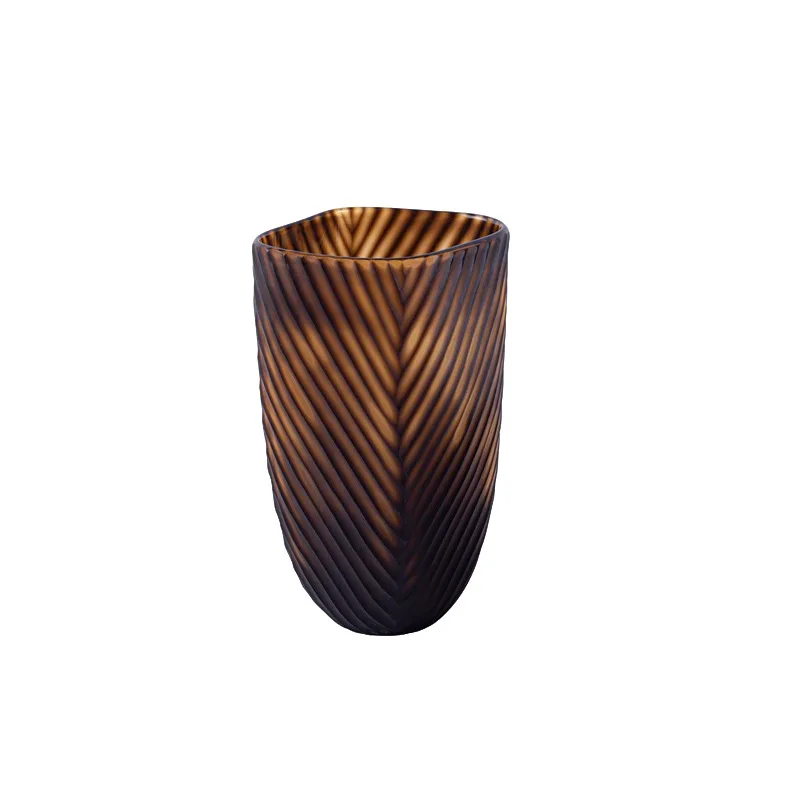 DSA light luxury creative amber twill glass vase home soft decoration ornament retro art water culture device
DSA light luxury creative amber twill glass vase home soft decoration ornament retro art water culture device