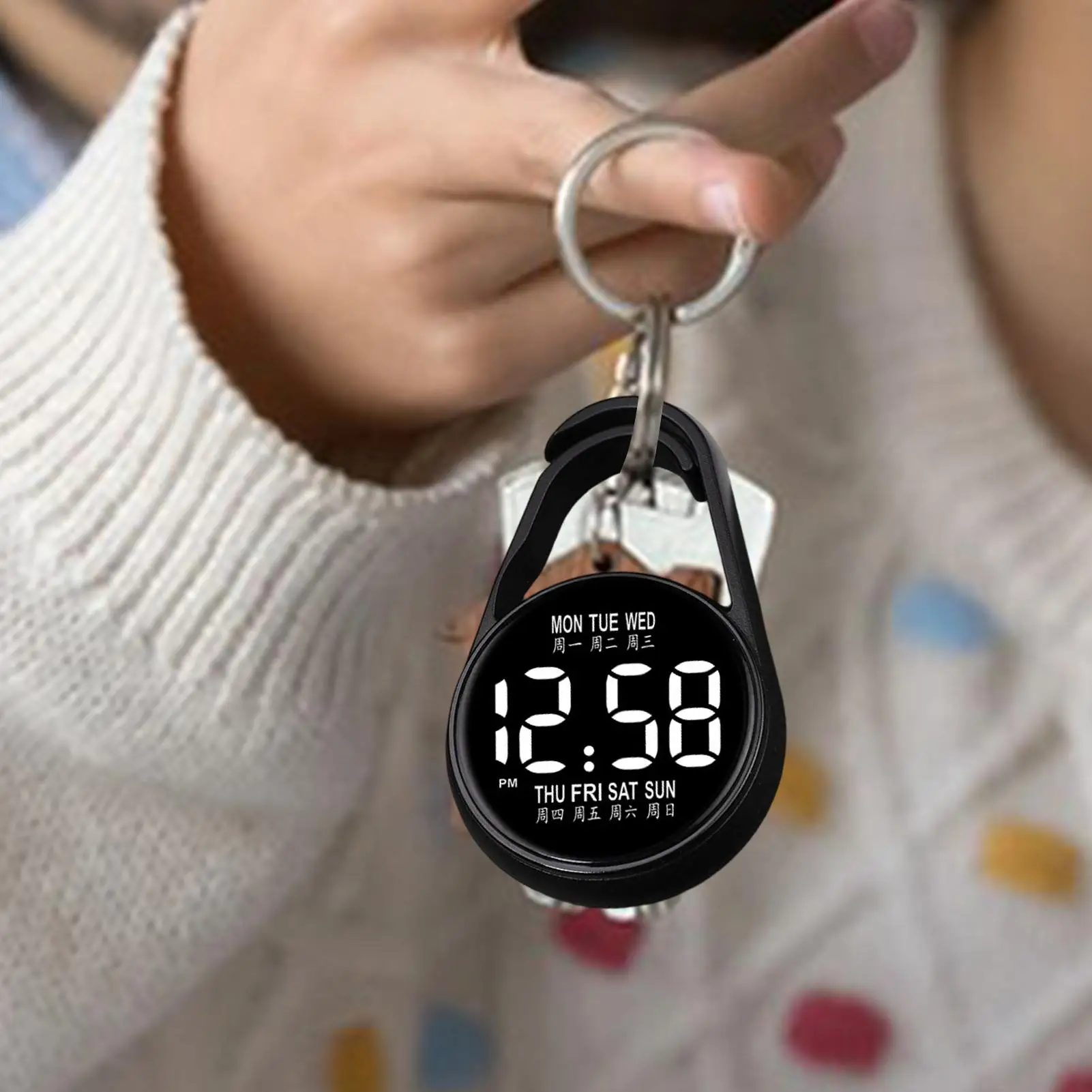LED Digital Pocket Watch Waterproof Electronic Keyring Watch Night Glow Small Clock for Travel Commuting Exam Preparation Outdoo
LED Digital Pocket Watch Waterproof Electronic Keyring Watch Night Glow Small Clock for Travel Commuting Exam Preparation Outdoo