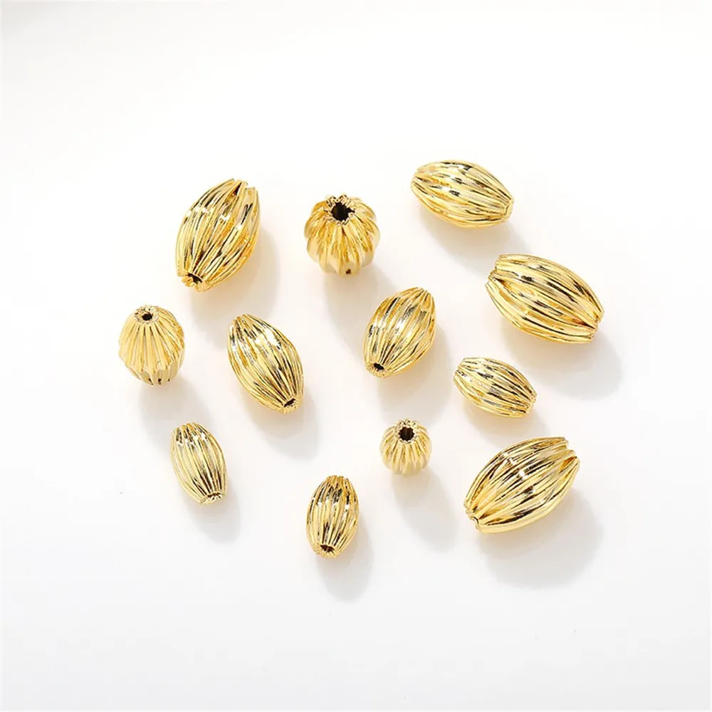 14K Gold Coated Rice Beads Striped Beads Scattered Beads, Handmade DIY Making Bracelets Necklaces Jewelry Materials Accessories
14K Gold Coated Rice Beads Striped Beads Scattered Beads, Handmade DIY Making Bracelets Necklaces Jewelry Materials Accessories