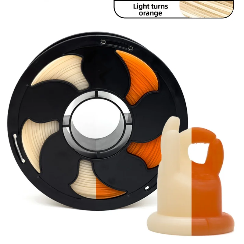 Photochromic Orange PLA Filament for FDM 3D Printers, 1KG Spool
Photochromic Orange PLA Filament for FDM 3D Printers, 1KG Spool