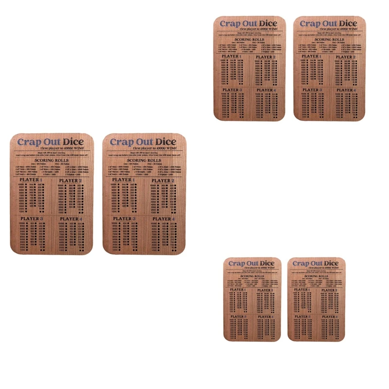 2025 New-2PCS Dice Score Board Wood Dice Score Pad Classic Dice Game Wooden Dice Tray For Familyparty Travel Game
2025 New-2PCS Dice Score Board Wood Dice Score Pad Classic Dice Game Wooden Dice Tray For Familyparty Travel Game