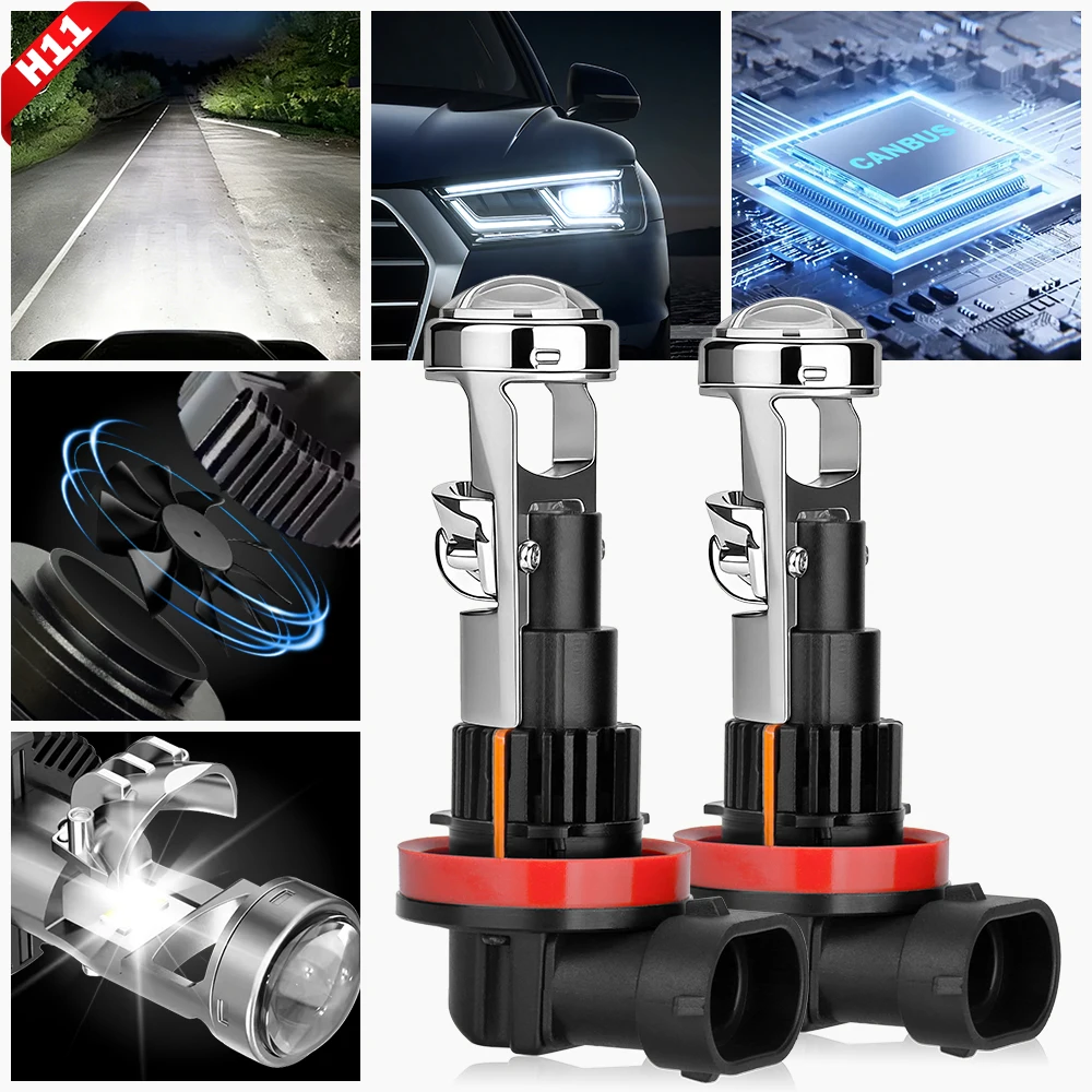 Светодиодная линза-проектор H11, сверхъяркая светодиодная лампа для фар автомобиля, Canbus, ближний и дальний свет, мини-лампа 12В 6000K, белый противотуманный свет
Светодиодная линза-проектор H11, сверхъяркая светодиодная лампа для фар автомобиля, Canbus, ближний и дальний свет, мини-лампа 12В 6000K, белый противотуманный свет