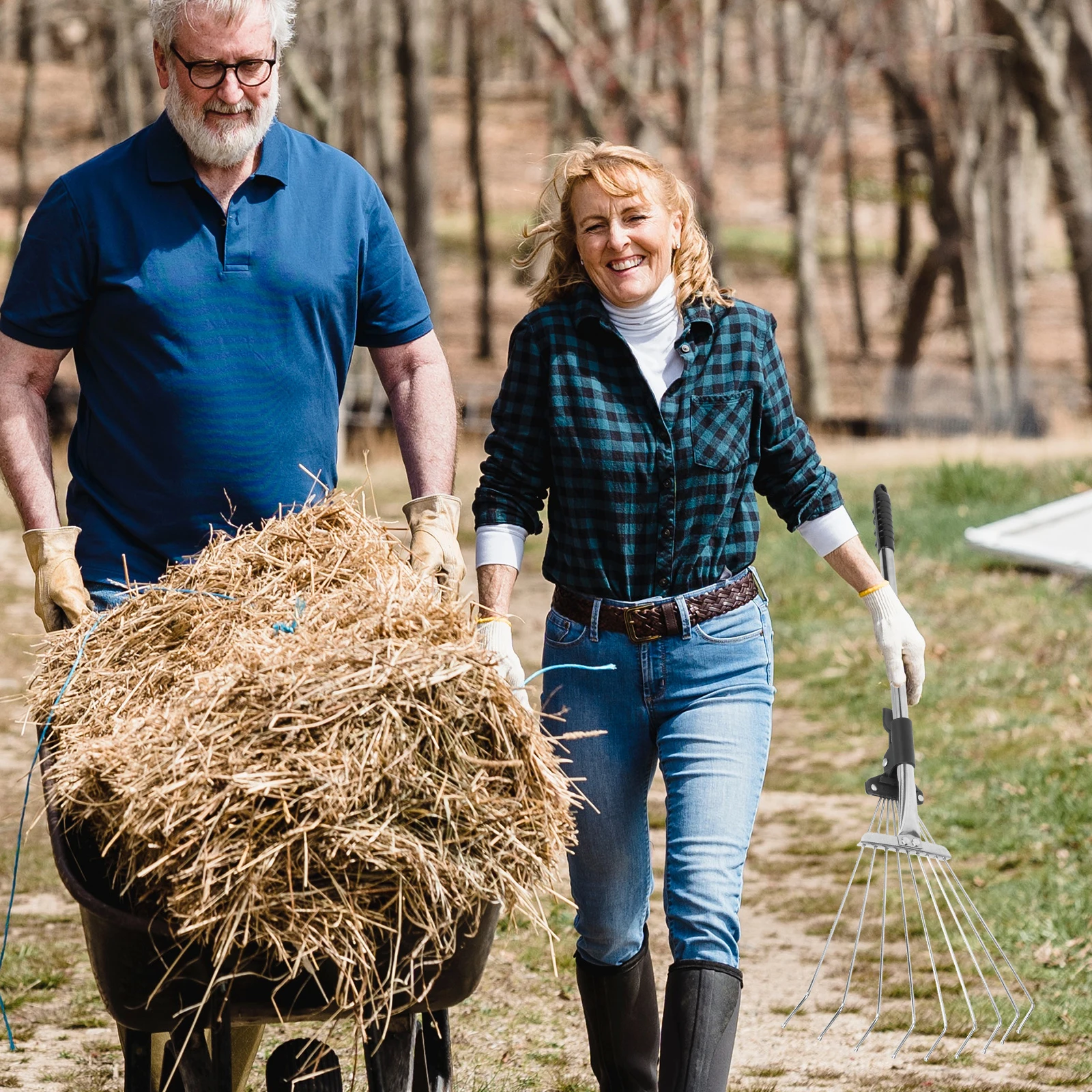 Stainless Steel Telescopic Garden Durable Agricultural Rake Adjustable Grass Rake For Soil Loosening Accessories 
Stainless Steel Telescopic Garden Durable Agricultural Rake Adjustable Grass Rake For Soil Loosening Accessories