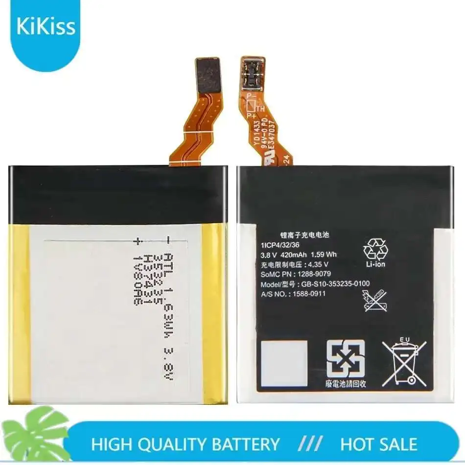 Аккумулятор для часов 420 мАч GB-S10-353235-0100 для SONY SmartWatch 3 SW3 SWR50 3SAS
Аккумулятор для часов 420 мАч GB-S10-353235-0100 для SONY SmartWatch 3 SW3 SWR50 3SAS