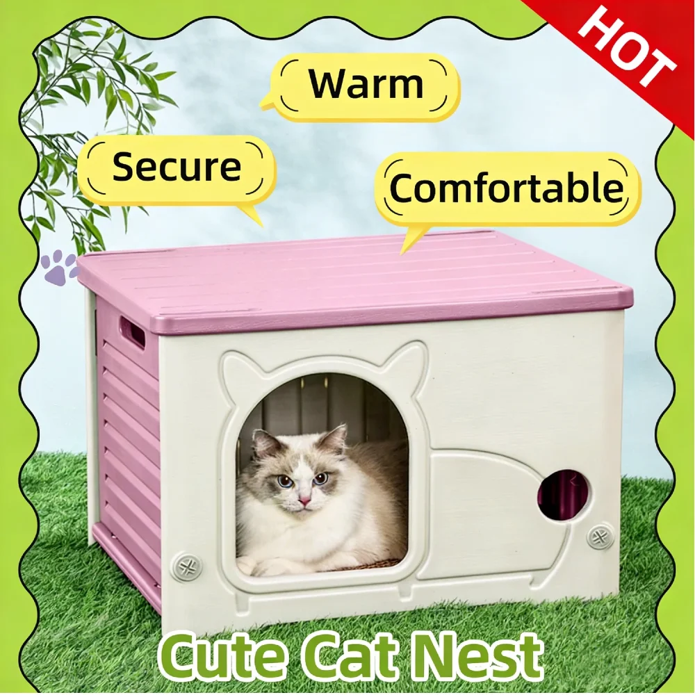 Домики и будки для кошек: всепогодное уличное укрытие из пластика для всех сезонов, уютное, с верхней платформой и вентиляцией, для мелких животных (кошек)
Домики и будки для кошек: всепогодное уличное укрытие из пластика для всех сезонов, уютное, с верхней платформой и вентиляцией, для мелких животных (кошек)