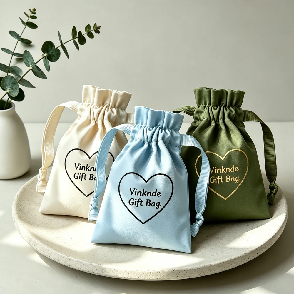 100Pcs 9x12cm Customizable Logo Silk Gift Bag Cosmetic Makeup Keychina Jewelry Drawstring Satin Pouch Wedding Candy Storage Sack
100Pcs 9x12cm Customizable Logo Silk Gift Bag Cosmetic Makeup Keychina Jewelry Drawstring Satin Pouch Wedding Candy Storage Sack