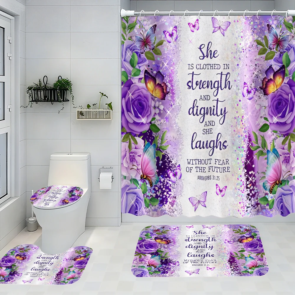 4pc butterfly bath curtain, two-dimensional flat printing. Bathroom partition curtains, home decoration, modern home Windows
4pc butterfly bath curtain, two-dimensional flat printing. Bathroom partition curtains, home decoration, modern home Windows
