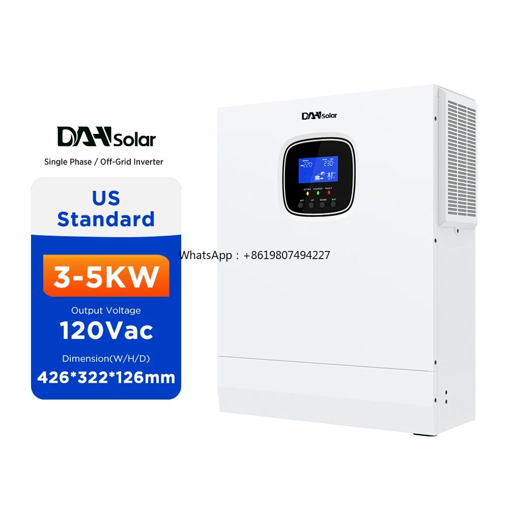 Single Phase 110V 120V Off Grid Solar Inverter 3kW 5kW
Single Phase 110V 120V Off Grid Solar Inverter 3kW 5kW