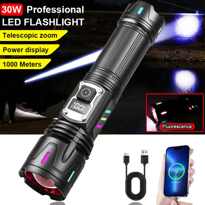 Powerful Flashlight Super Bright Rechargeable Tactical Flashlight 5 Modes & Zoom Torch Flash Light IP67 Waterproof for Emergency
Powerful Flashlight Super Bright Rechargeable Tactical Flashlight 5 Modes & Zoom Torch Flash Light IP67 Waterproof for Emergency