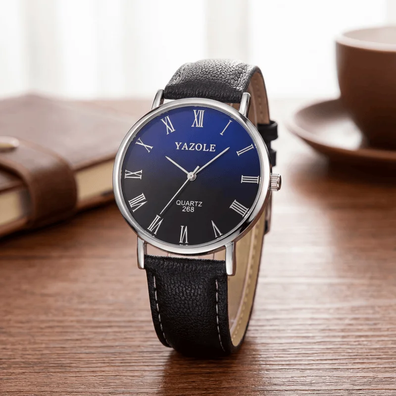 YAZOLE Minimalist Quartz Watches for Men Ultra Thin Roman Numerals Dial Leather Strap Casual Business Man Wristwatch Gift Clock
YAZOLE Minimalist Quartz Watches for Men Ultra Thin Roman Numerals Dial Leather Strap Casual Business Man Wristwatch Gift Clock
