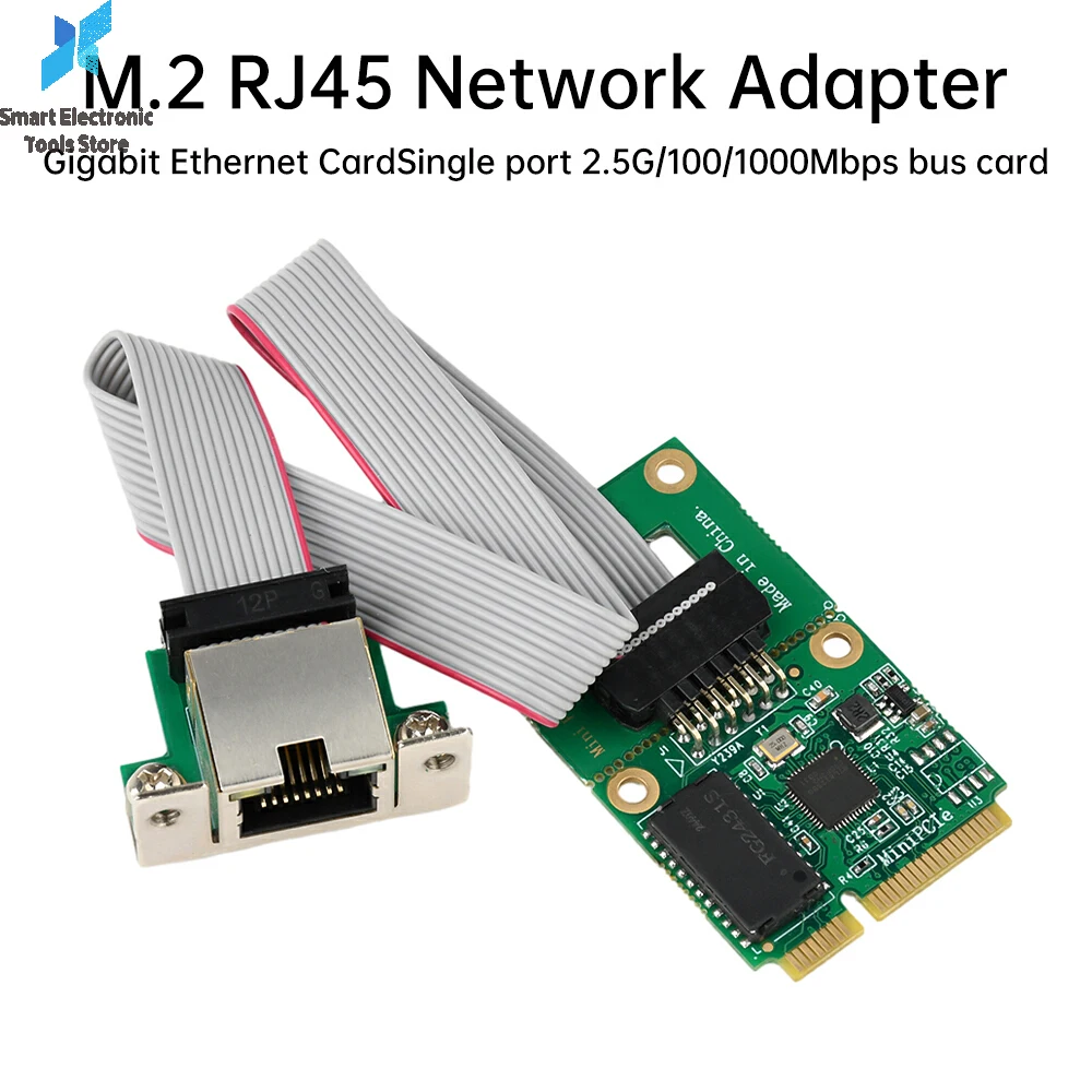Сетевой адаптер M.2 RJ45 Чип RTL8125BG Сетевая карта Gigabit Ethernet 2,5G/100/1000 Мбит/с Сетевая карта PCIE Bus
Сетевой адаптер M.2 RJ45 Чип RTL8125BG Сетевая карта Gigabit Ethernet 2,5G/100/1000 Мбит/с Сетевая карта PCIE Bus