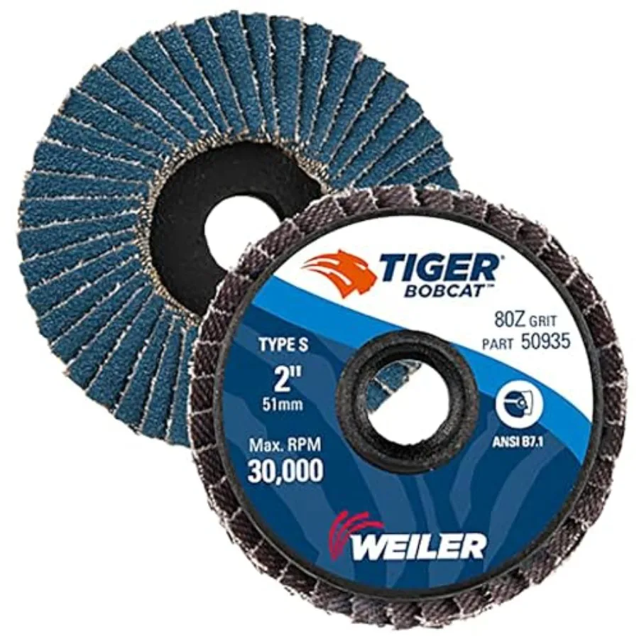 50935 Bobcat 2" Diameter 80 Grit Zirconium Plastic Backing Specialty Abrasive Flap Mini Disc Pack of 10
50935 Bobcat 2" Diameter 80 Grit Zirconium Plastic Backing Specialty Abrasive Flap Mini Disc Pack of 10