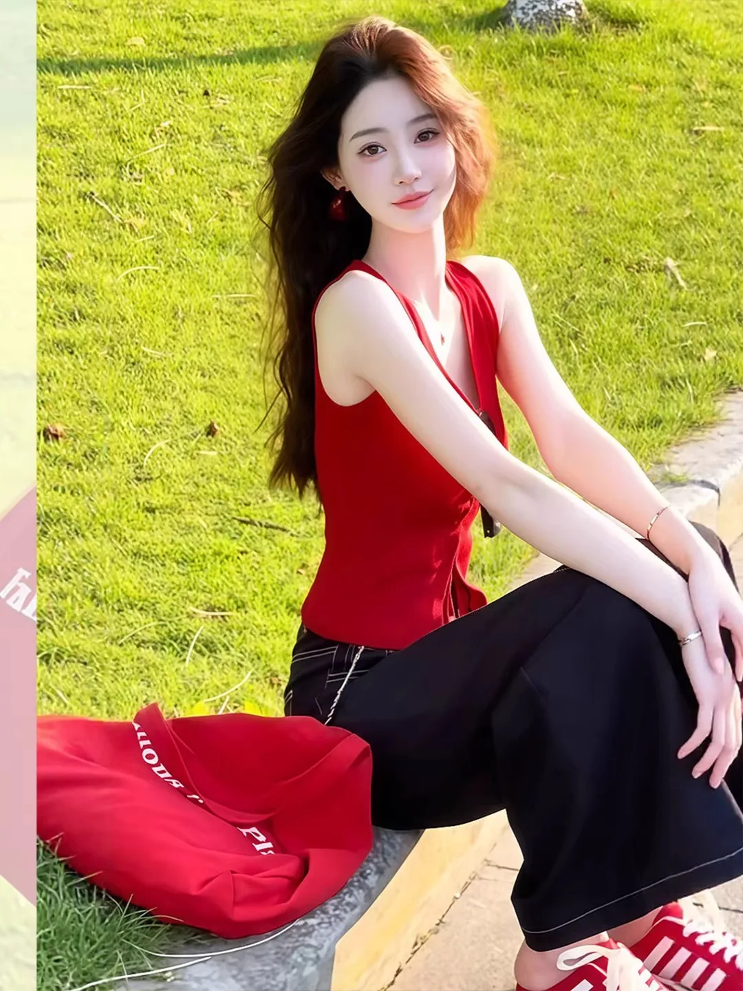 Red Strapless Waist-Cinching Sleeveless T-Shirt Women's 2026 New Summer Dopaamine Sweet-and-Spicy Chic High-End Top
Red Strapless Waist-Cinching Sleeveless T-Shirt Women's 2026 New Summer Dopaamine Sweet-and-Spicy Chic High-End Top