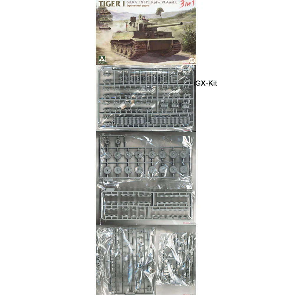 Takom 2192 Масштабная модель 1/35 Sd Kfz181 Pz Kpfw VI Ausf E Tiger I, экспериментальный проект тяжёлого танка, пластиковый сборный конструктор
Takom 2192 Масштабная модель 1/35 Sd Kfz181 Pz Kpfw VI Ausf E Tiger I, экспериментальный проект тяжёлого танка, пластиковый сборный конструктор