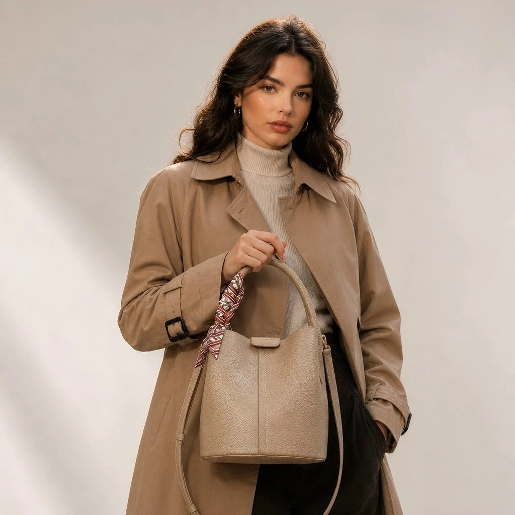 Elegant Leather Bucket Bag for Women, Multi-functional Top Handle Shoulder Bag, Large Capacity Daily Purse for Work & Travel
Elegant Leather Bucket Bag for Women, Multi-functional Top Handle Shoulder Bag, Large Capacity Daily Purse for Work & Travel