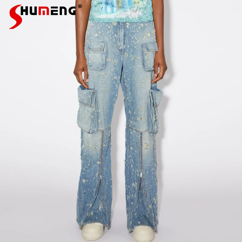 Japanese and Korean Style Straight Casual Denim Pants 2023 Autumn New Hand Frayed Zipper Decorations Design Jeans for Women
Japanese and Korean Style Straight Casual Denim Pants 2023 Autumn New Hand Frayed Zipper Decorations Design Jeans for Women