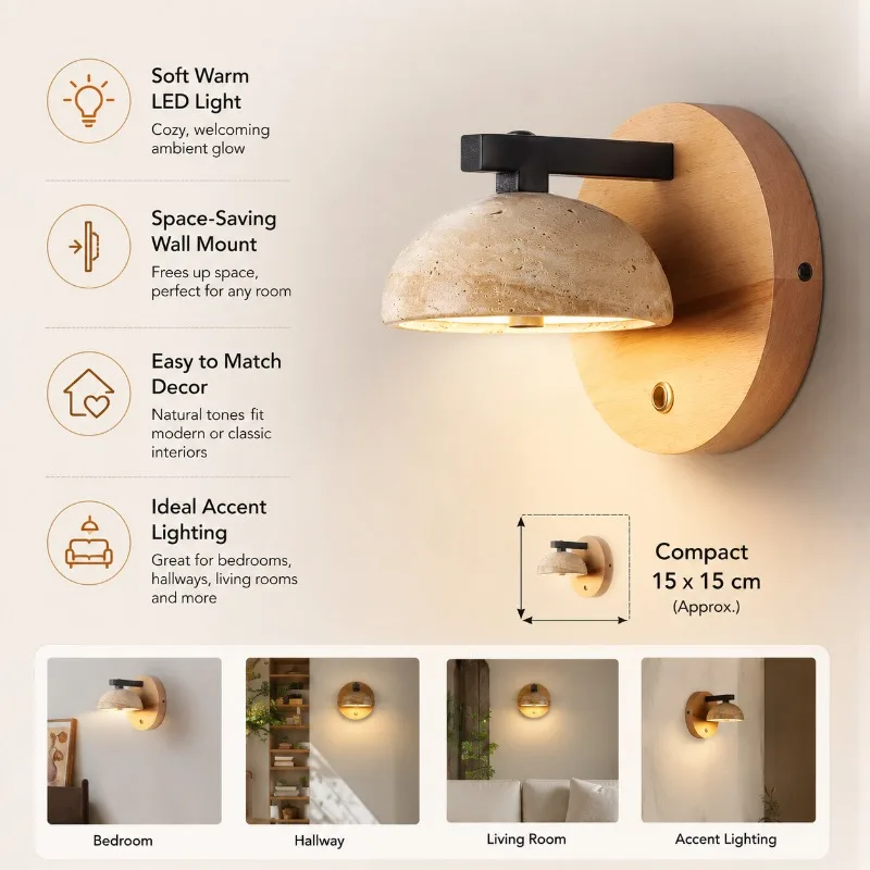 Wabi Sabi French Style Antique Style Mushroom Yellow Cave Stone Wall Lamp Living Room Entrance LED Ambient Light
Wabi Sabi French Style Antique Style Mushroom Yellow Cave Stone Wall Lamp Living Room Entrance LED Ambient Light
