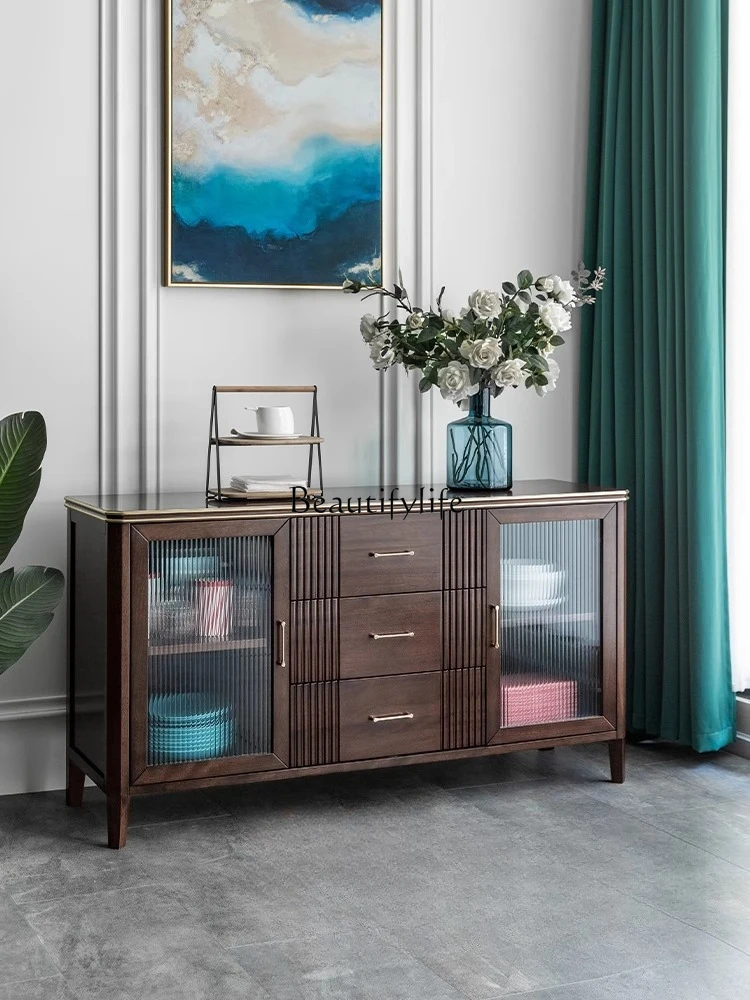 All logs against the wall tea cabinet living room American light luxury new Chinese storage cabinet solid wood
All logs against the wall tea cabinet living room American light luxury new Chinese storage cabinet solid wood