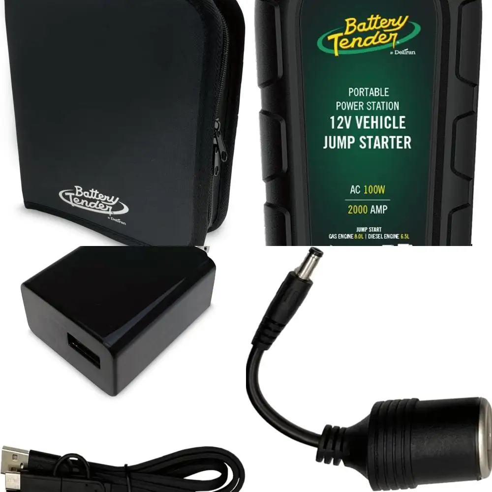 2000 AMP Lithium Jump Starter -16000mAh Portable Power Station with 100 Watt Inverter - 3 Fast USB Charging Ports - 030-2040-WH
2000 AMP Lithium Jump Starter -16000mAh Portable Power Station with 100 Watt Inverter - 3 Fast USB Charging Ports - 030-2040-WH