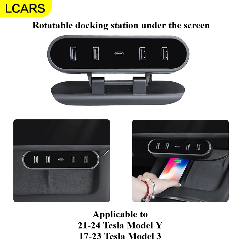 LCARS-Rotatable docking station under the screen Applicable to 21-24 Tesla Model Y 17-23 Tesla Model 3
LCARS-Rotatable docking station under the screen Applicable to 21-24 Tesla Model Y 17-23 Tesla Model 3