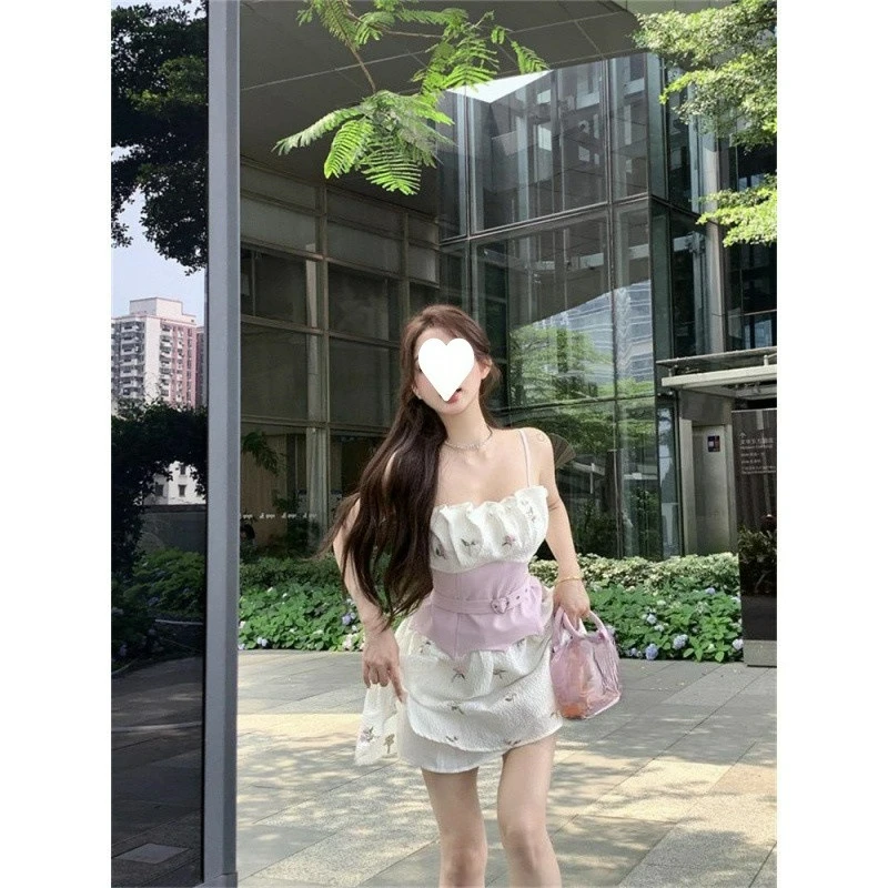 French Gentle Sweet Light Luxury Foreign Style Printing Suspender Dress Women's Summer New Waist Thin Age-reducing Skirt
French Gentle Sweet Light Luxury Foreign Style Printing Suspender Dress Women's Summer New Waist Thin Age-reducing Skirt