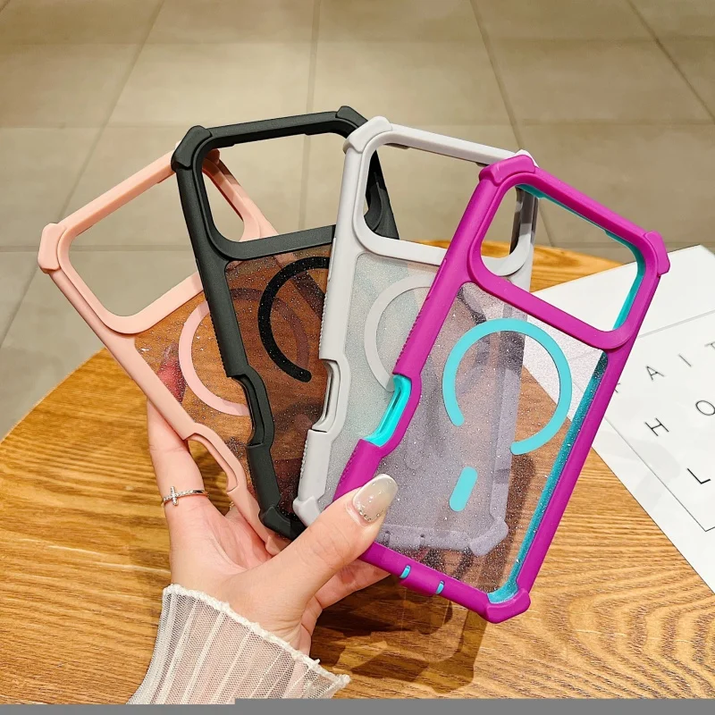 Armor Protective Frame Bumper Cell Phone Case for iPhone 17 Magnetic Shockproof Mobile Accessories Cover for iPhone 17 Pro Max
Armor Protective Frame Bumper Cell Phone Case for iPhone 17 Magnetic Shockproof Mobile Accessories Cover for iPhone 17 Pro Max