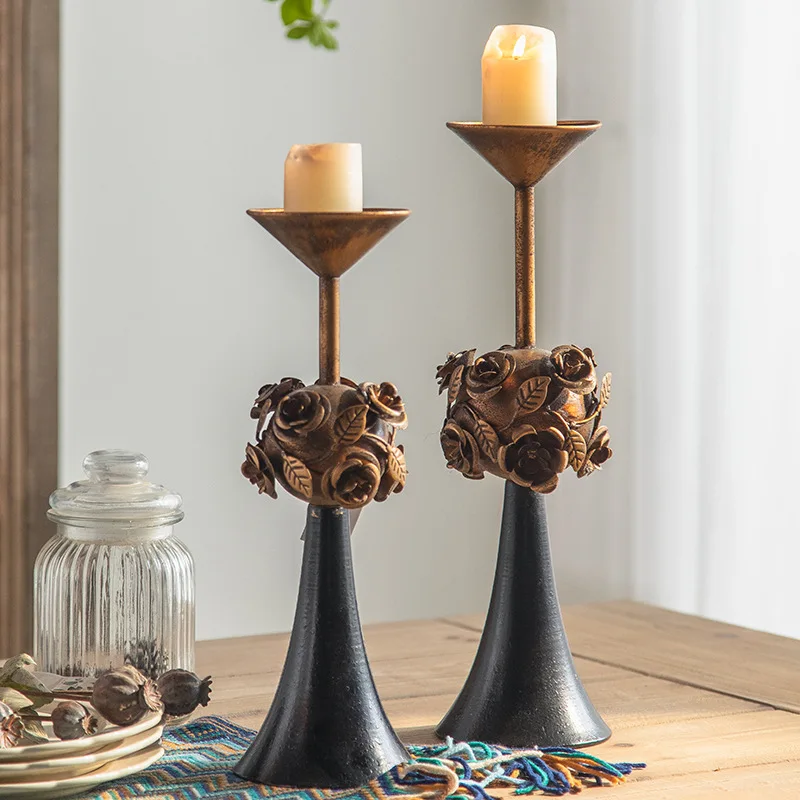 American Old Candle Holder Retro Home Living Room Dining Table Romantic Candlelight Dinner Creative Decoration Ornament
American Old Candle Holder Retro Home Living Room Dining Table Romantic Candlelight Dinner Creative Decoration Ornament