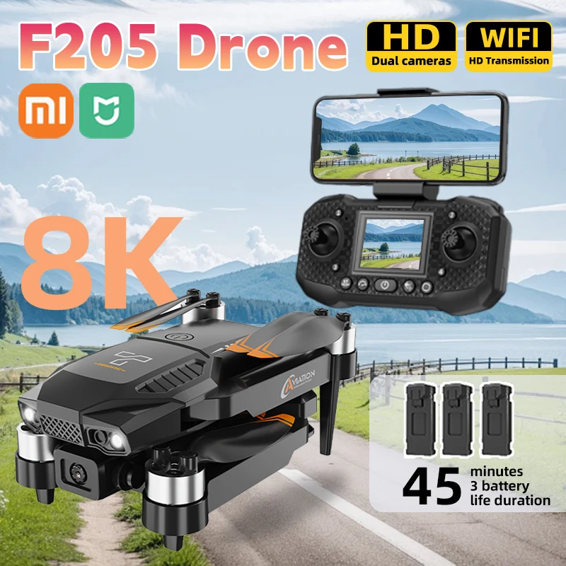 Xiaomi Mijia F205 Mini Drone Professional 8K With Dual Camera 5G WIFI Smart Obstacle Avoidance FPV Brushless Motor RC Quadcopter
Xiaomi Mijia F205 Mini Drone Professional 8K With Dual Camera 5G WIFI Smart Obstacle Avoidance FPV Brushless Motor RC Quadcopter