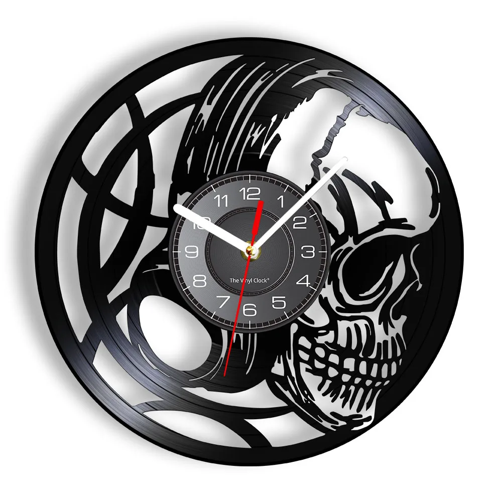 Evil Skull Headphones Vinyl Record Wall Clock Black Skull Head Clock Watch Vanitas Dark Art Decor Quartz Wall Clock Gift for Men
Evil Skull Headphones Vinyl Record Wall Clock Black Skull Head Clock Watch Vanitas Dark Art Decor Quartz Wall Clock Gift for Men