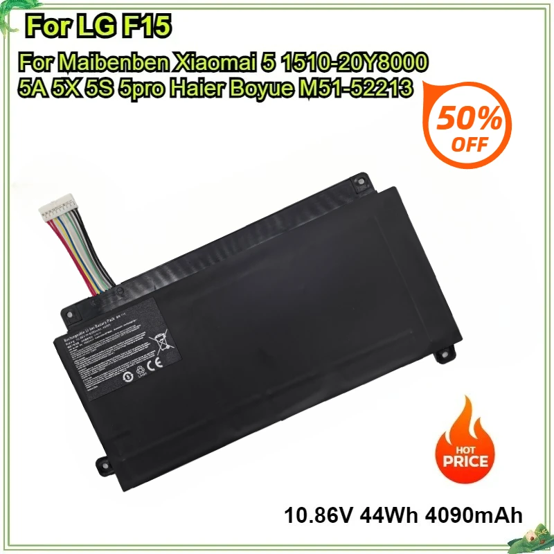 Для LG 15U370 F15 40064155 Аккумулятор для ноутбука 44 Втч для Maibenben для Xiaomai 5 1510-20Y8000 5A 5X 5S 5pro для Haier Boyue M51-52213
Для LG 15U370 F15 40064155 Аккумулятор для ноутбука 44 Втч для Maibenben для Xiaomai 5 1510-20Y8000 5A 5X 5S 5pro для Haier Boyue M51-52213