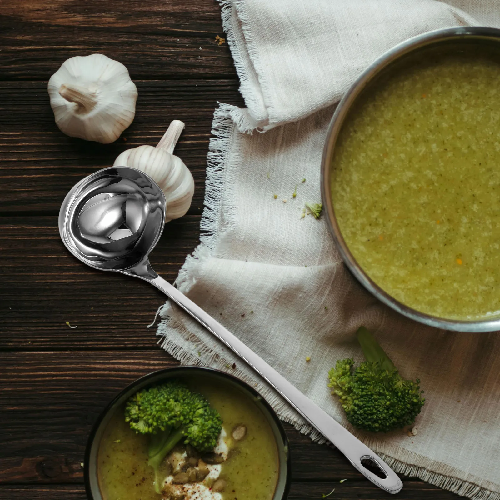 Stainless Steel Ladle Double Spout Long Handle Soup Scoop Kitchen Cooking Tool Household Water Scoop Multipurpose
Stainless Steel Ladle Double Spout Long Handle Soup Scoop Kitchen Cooking Tool Household Water Scoop Multipurpose