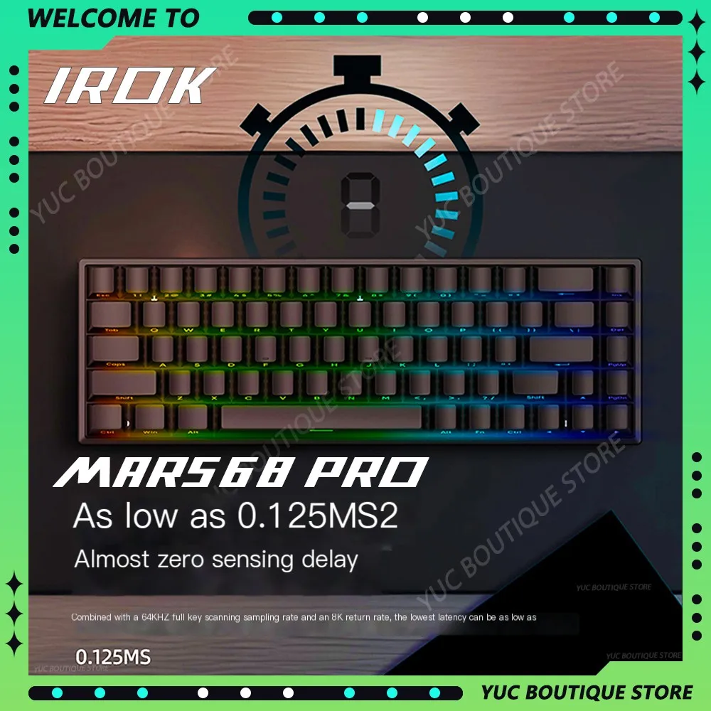 IROK Mars68 PRO Magnetic E-sport Switch Gaming Wireless Mechanical Keyboard RGB Long Battery Custom Hot Swap Gaming Accessories
IROK Mars68 PRO Magnetic E-sport Switch Gaming Wireless Mechanical Keyboard RGB Long Battery Custom Hot Swap Gaming Accessories