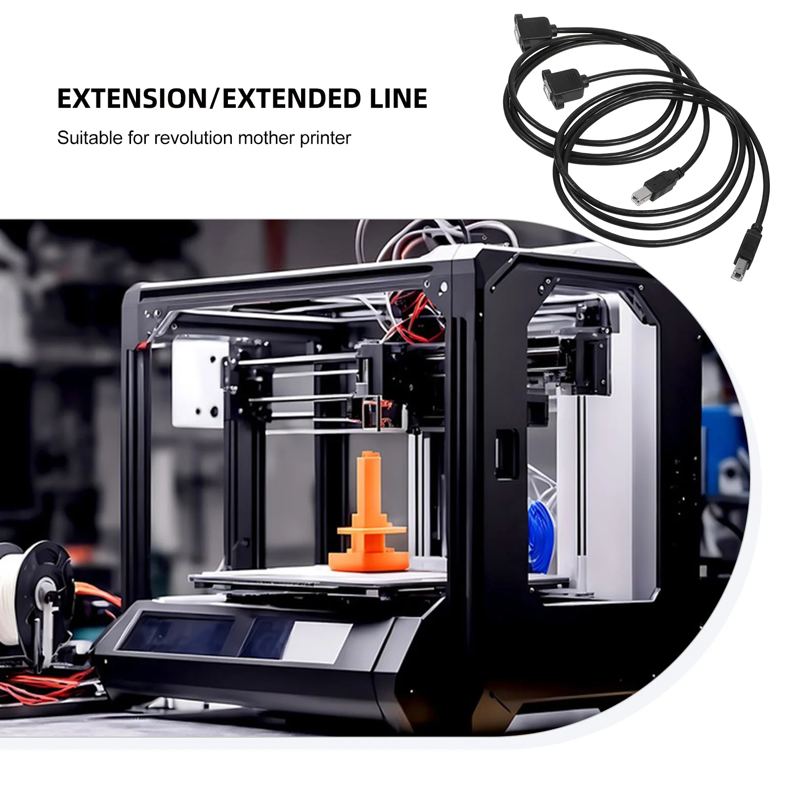 2pcs 1.5M Printer Extension Cable with Screw Hole Black Color Copper Wire for Rotary Mother Printers Office Electronics
2pcs 1.5M Printer Extension Cable with Screw Hole Black Color Copper Wire for Rotary Mother Printers Office Electronics