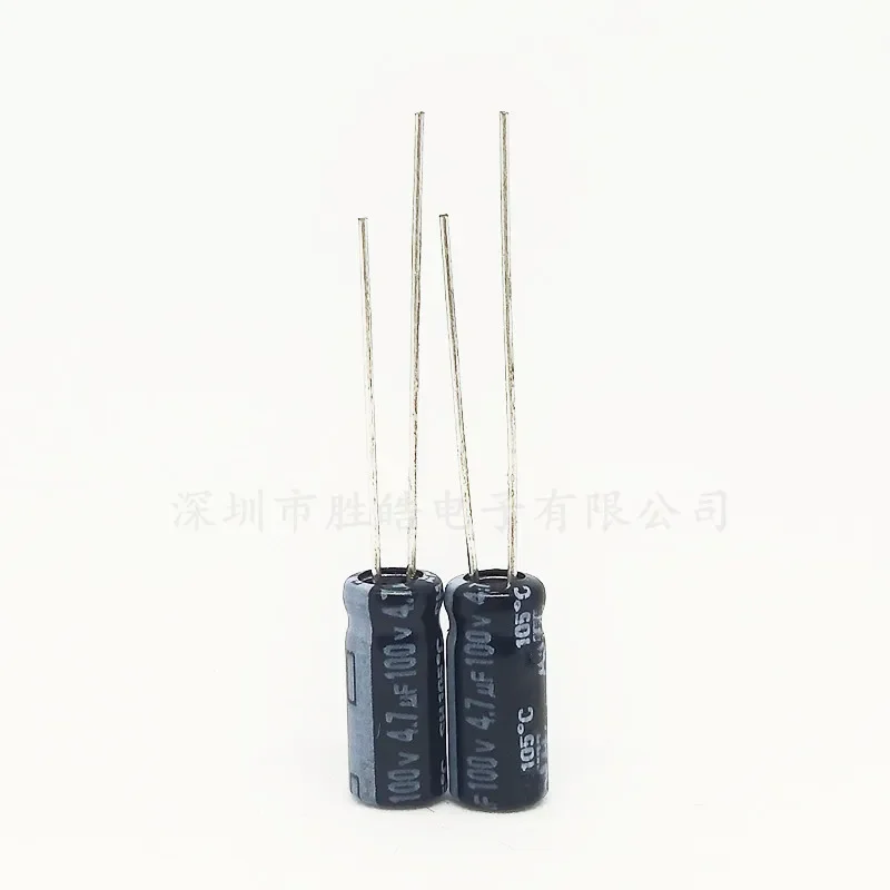 50PCS/lot 100v4.7uf High Quality 4.7UF 100v Plug-in 5*11 Aluminum Electrolytic Capacitor Size:5x11(MM)
50PCS/lot 100v4.7uf High Quality 4.7UF 100v Plug-in 5*11 Aluminum Electrolytic Capacitor Size:5x11(MM)