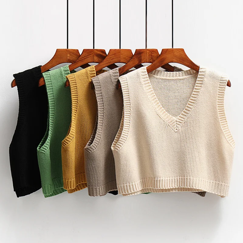 Early Autumn V-Neck Knitted Color Vest Women's Retro College Style Versatile Short Sleeveless Sweater Korean Style Commute
Early Autumn V-Neck Knitted Color Vest Women's Retro College Style Versatile Short Sleeveless Sweater Korean Style Commute