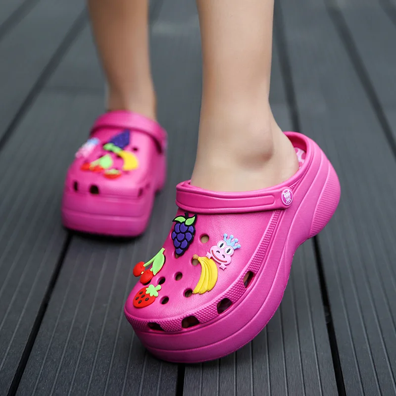 Summer Women Beach Sandals Shoes Ladies Platform Garden Sandals Slip On Cartoon Fruit Slippers Fashion Female Outdoor Slides
Summer Women Beach Sandals Shoes Ladies Platform Garden Sandals Slip On Cartoon Fruit Slippers Fashion Female Outdoor Slides