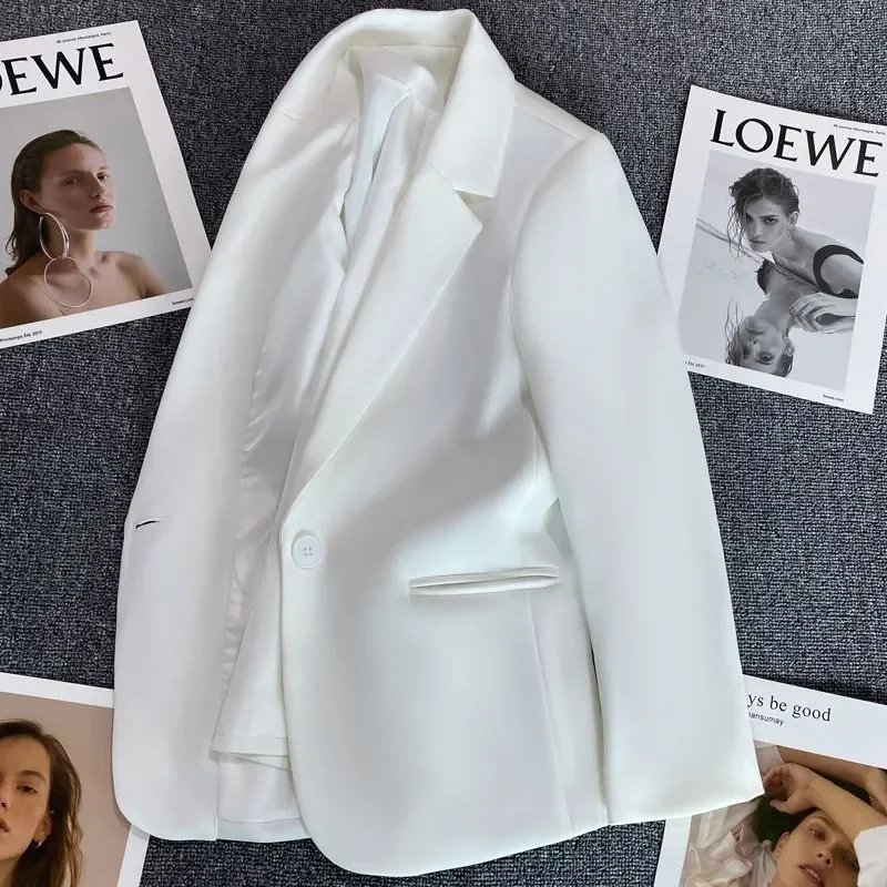 Chic Casual Professional Blazer Jacket Outerwear Female 2025 Spring Autumn New Korean Sliming One Button Joker Office Suit Coat
Chic Casual Professional Blazer Jacket Outerwear Female 2025 Spring Autumn New Korean Sliming One Button Joker Office Suit Coat