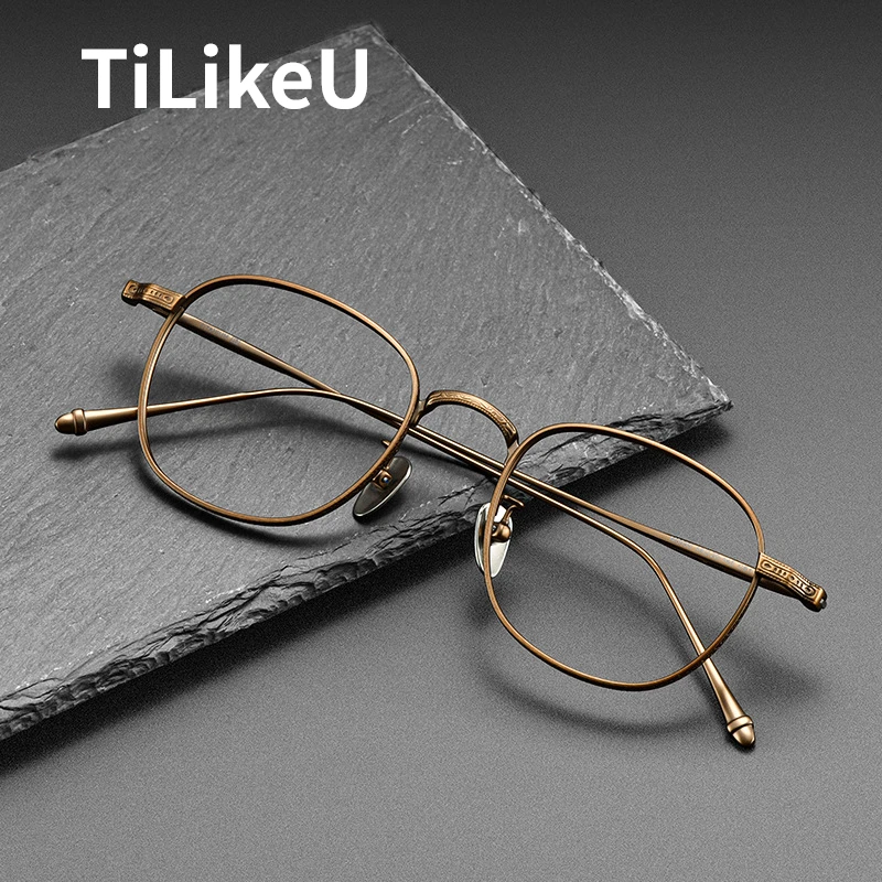 Japanese Brand Pure Titanium Square Retro Men Eyeglasses Frames Ultralight Comfort Women Anti-blue Light Myopia Glasses Frames
Japanese Brand Pure Titanium Square Retro Men Eyeglasses Frames Ultralight Comfort Women Anti-blue Light Myopia Glasses Frames