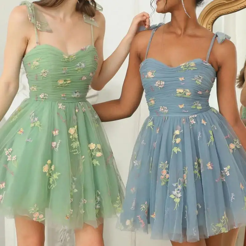 New 2023 Sweet Candy Color Short Evening Dress Classic Spaghetti Strap Lace Dress Party Sleeveless Embroidery Flowers Party Gown
New 2023 Sweet Candy Color Short Evening Dress Classic Spaghetti Strap Lace Dress Party Sleeveless Embroidery Flowers Party Gown