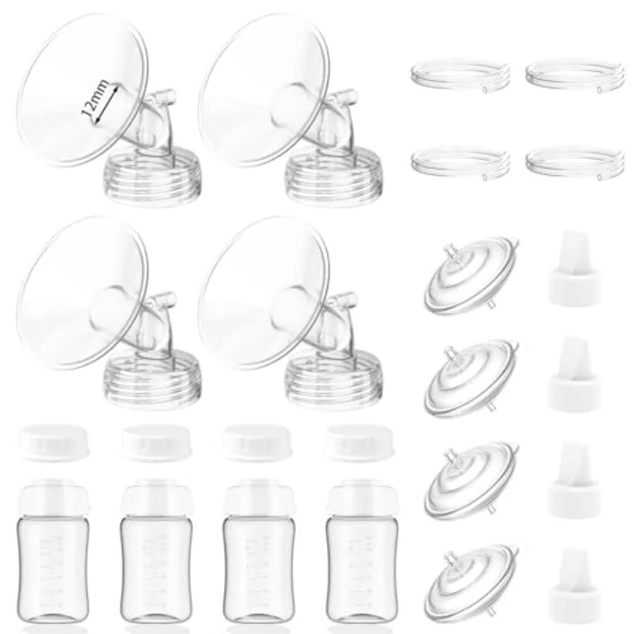 4packs 12mm Full Breast Replacement Pump Parts for Spectra S1 S2 9 Plus Synergy Gold Include 13mm Flange, Valve, Backflow Prote
4packs 12mm Full Breast Replacement Pump Parts for Spectra S1 S2 9 Plus Synergy Gold Include 13mm Flange, Valve, Backflow Prote