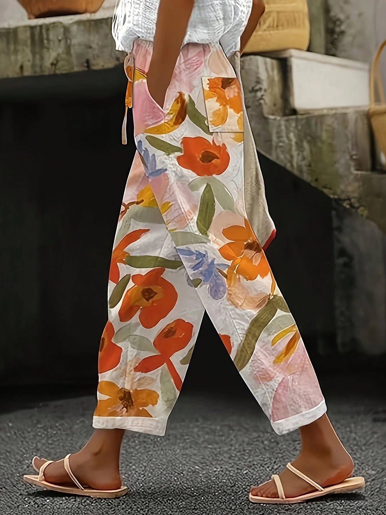 Printed High-Waisted Casual Pants, Versatile Women's Trousers, Versatile Styles, Summer, Women's Clothing
Printed High-Waisted Casual Pants, Versatile Women's Trousers, Versatile Styles, Summer, Women's Clothing