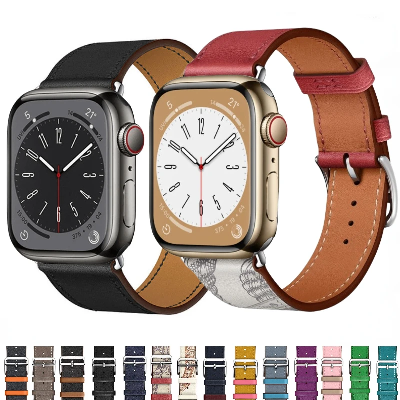 Premium Leather Strap for Apple Watch Ultra/2 49mm 10 9 8 7 46mm 45mm 41mm Bracelet Wristband for iWatch 6 5 4 SE 44mm 42mm 40mm
Premium Leather Strap for Apple Watch Ultra/2 49mm 10 9 8 7 46mm 45mm 41mm Bracelet Wristband for iWatch 6 5 4 SE 44mm 42mm 40mm