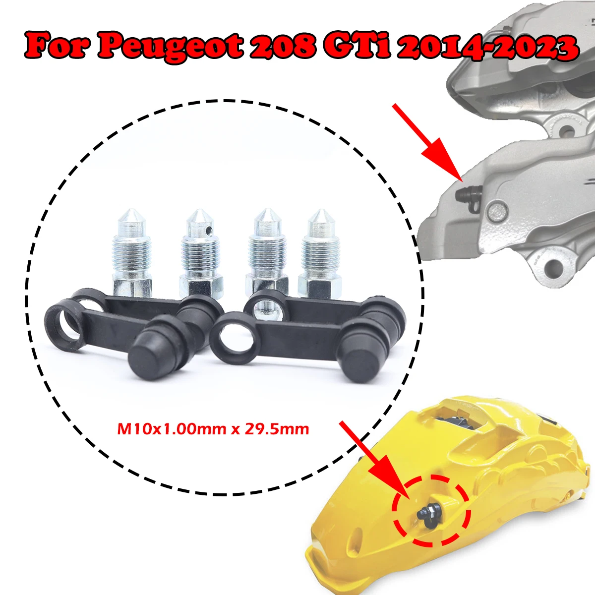 Front Left Right Caliper Bleed Nipples Screws Repair Kit Replacement Accessories For Peugeot 208 GTi 2014 2015-2023 1608691480
Front Left Right Caliper Bleed Nipples Screws Repair Kit Replacement Accessories For Peugeot 208 GTi 2014 2015-2023 1608691480
