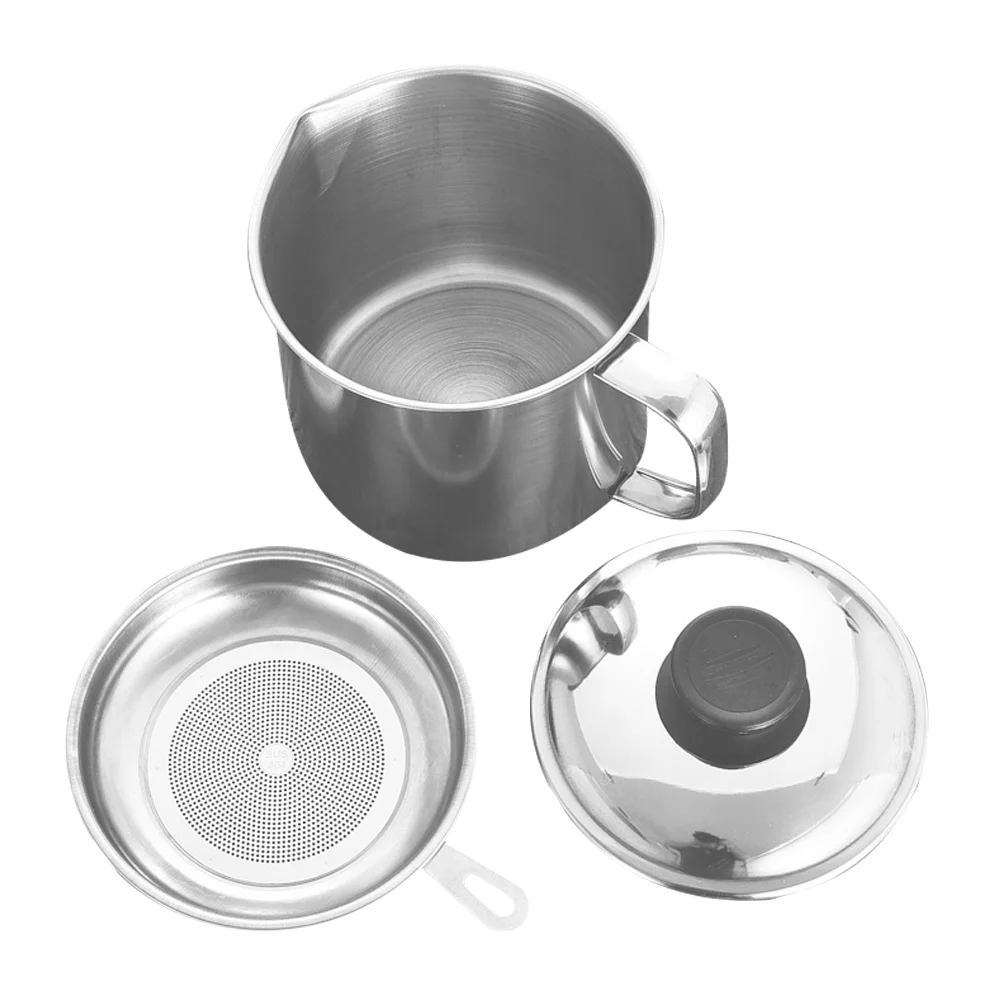 Stainless Steel Filter Cup Grease Strainer Oil Soup Separator Kitchen Tool Liquid Seasoning Container Oil for Home
Stainless Steel Filter Cup Grease Strainer Oil Soup Separator Kitchen Tool Liquid Seasoning Container Oil for Home