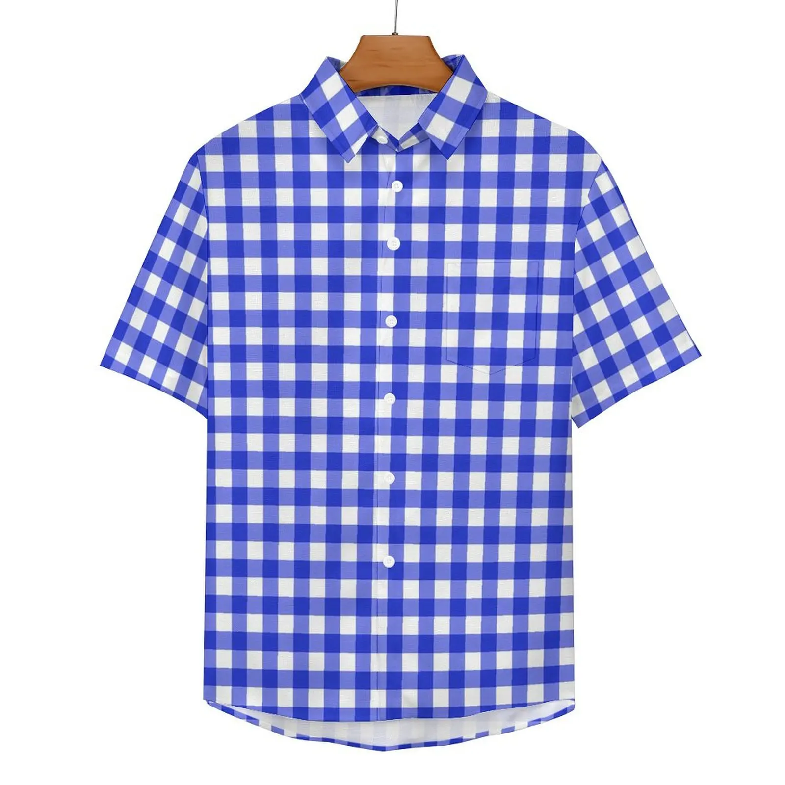 Blue And White Plaid Casual Shirts Vintage Checked Beach Shirt Hawaiian Fashion Blouses Men Print Plus Size
Blue And White Plaid Casual Shirts Vintage Checked Beach Shirt Hawaiian Fashion Blouses Men Print Plus Size
