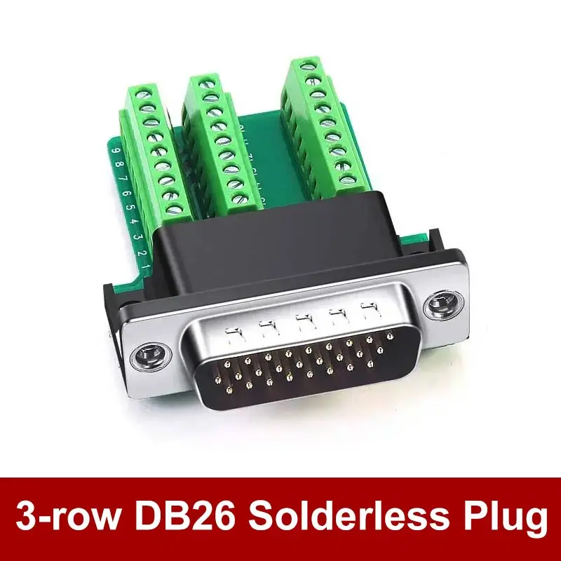 3 ряда 26-контактный беспаечный адаптер для цепи, штекер-мама, адаптер последовательного порта, позолоченный медный разъем D-SUB DB26
3 ряда 26-контактный беспаечный адаптер для цепи, штекер-мама, адаптер последовательного порта, позолоченный медный разъем D-SUB DB26